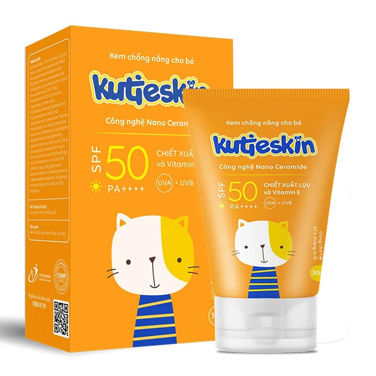 Kem chống nắng trẻ em Kutieskin SPF 50+ PA++++ 30g - mặt trái