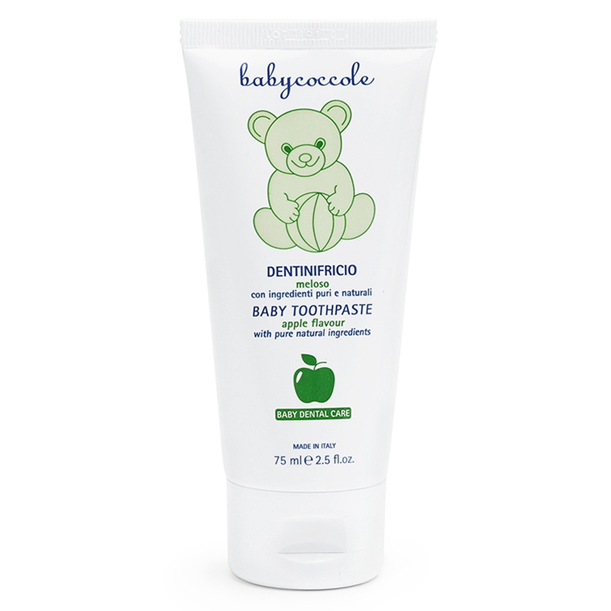 Kem đánh răng Babycoccole hương táo 75ml 12M+ - mặt phải