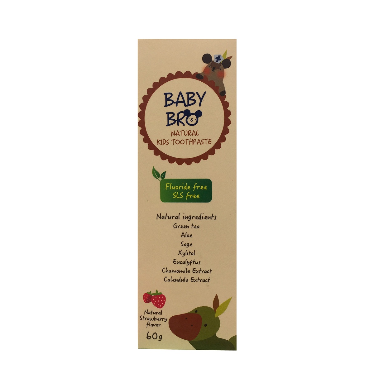  Kem đánh răng hương dâu Baby Bro  - mặt sau