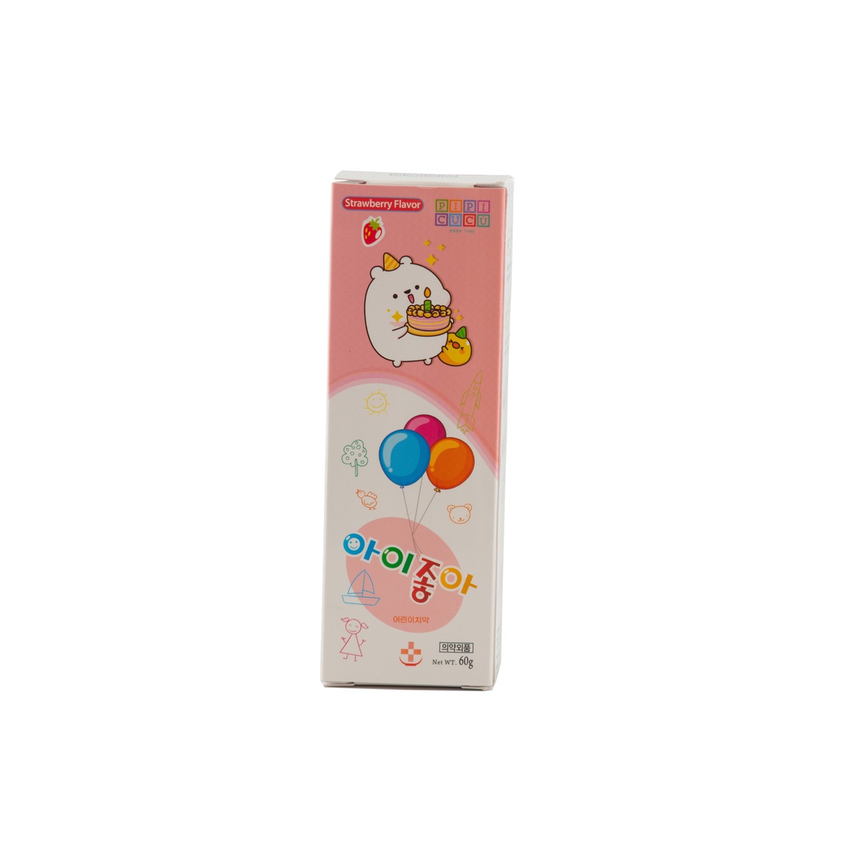 Kem đánh răng hương dâu Pipi Cucu cho bé 2-6Y - mặt trái