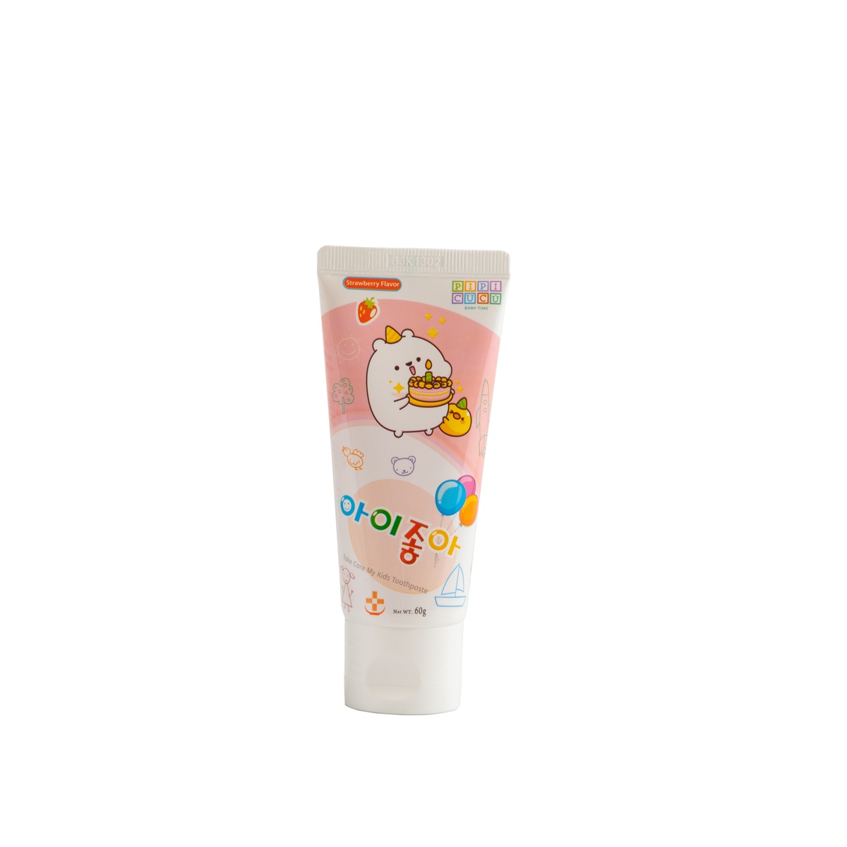 Kem đánh răng hương dâu Pipi Cucu cho bé 2-6Y - mặt phải