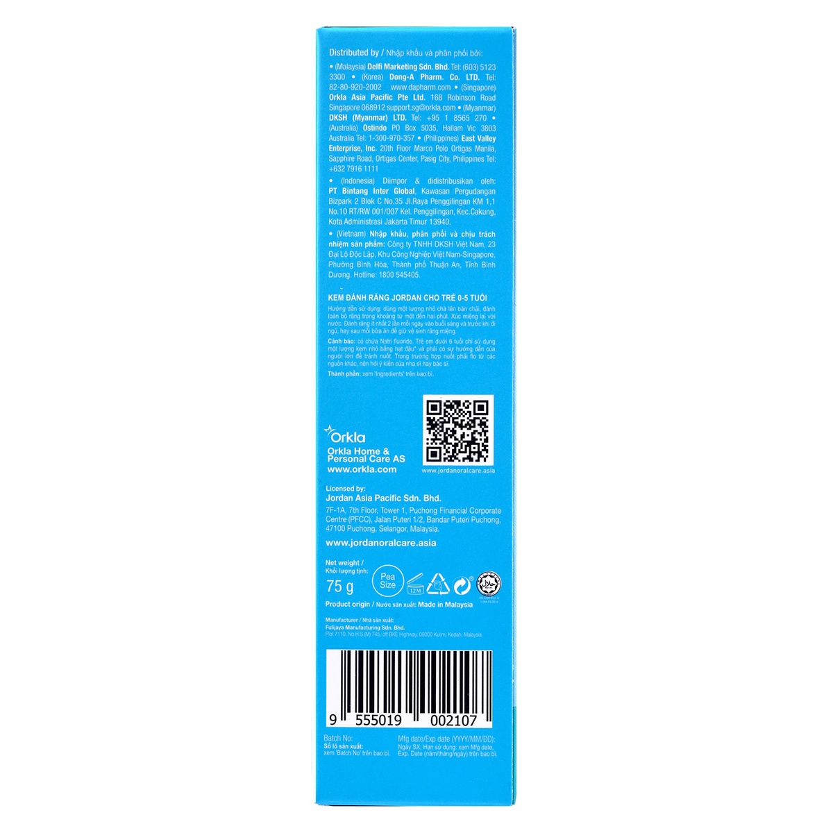 Kem đánh răng Jordan vị dâu 75g (0-5 tuổi) - hình 6