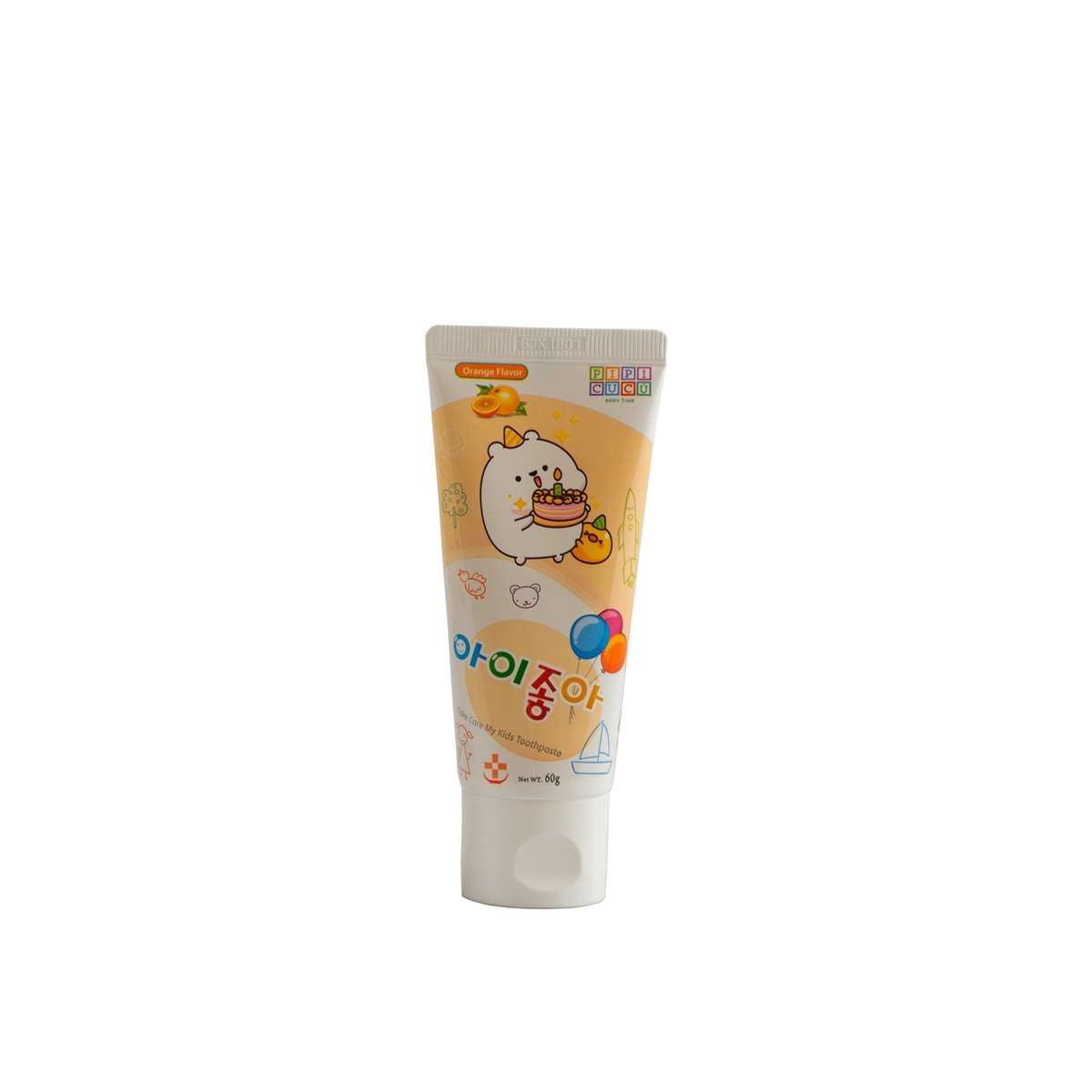 Kem đánh răng Pipi Cucu dành cho bé 2-6Y hương cam - mặt phải
