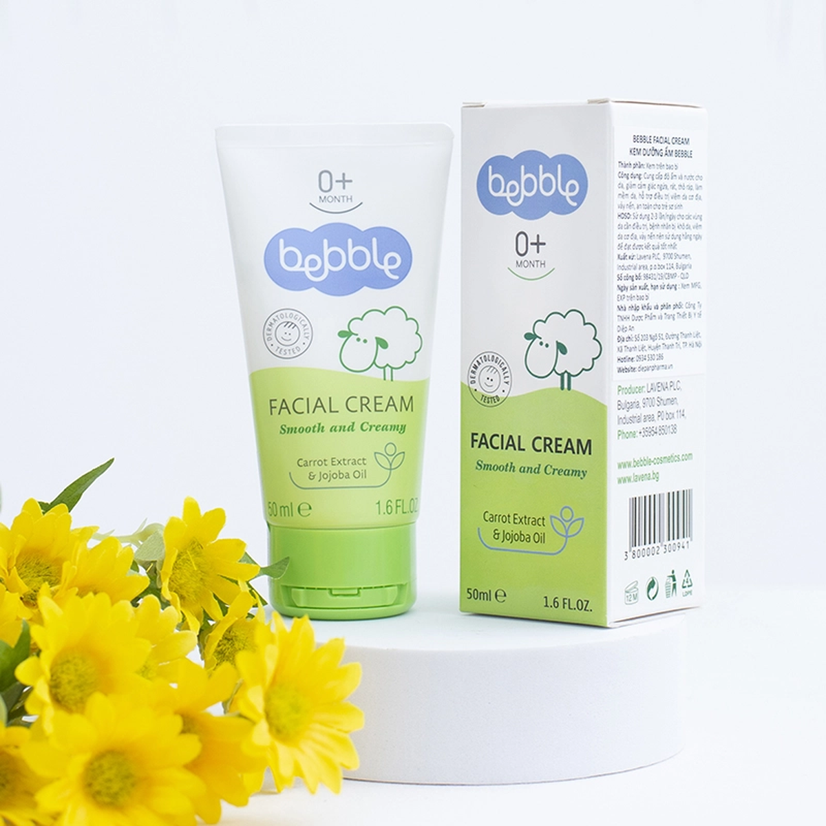 Kem dưỡng ẩm Bebble Facial Cream 50ml - mặt trái
