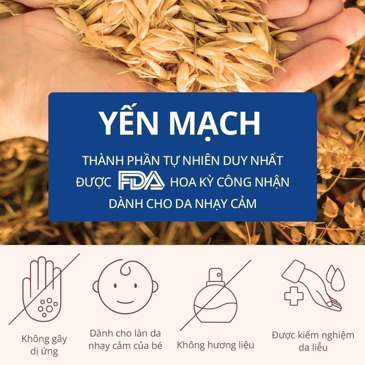 Kem dưỡng ẩm da mặt Aveeno 48g - mặt sau