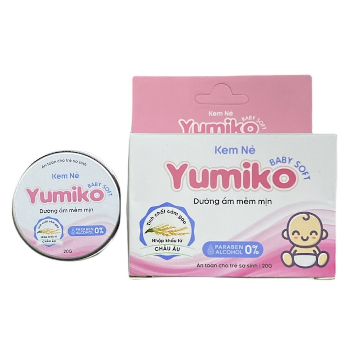 Kem dưỡng ẩm Yumiko Baby Soft 20g - mặt trái