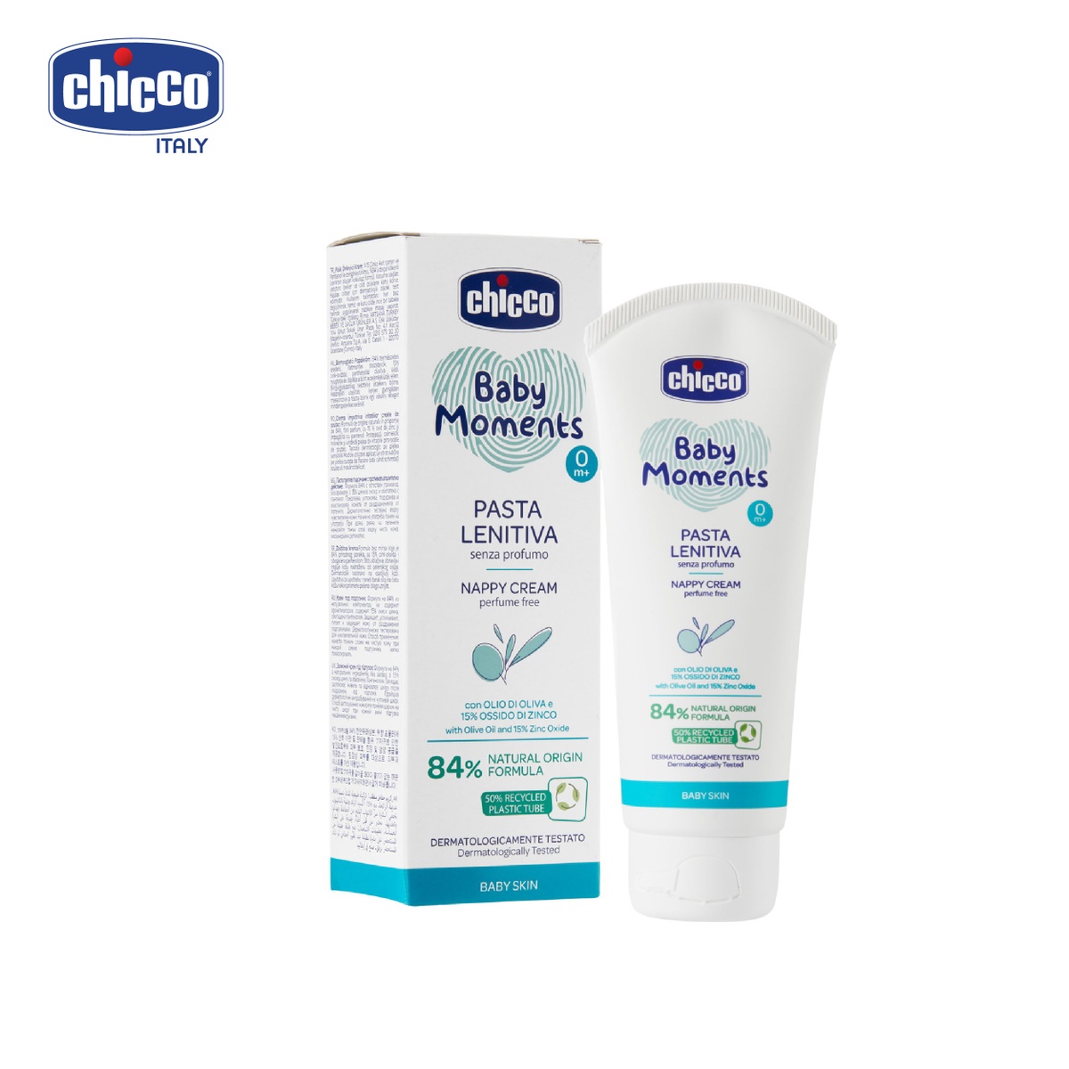 Kem hăm ba tác động Chicco 0M+ 100ml - mặt trái