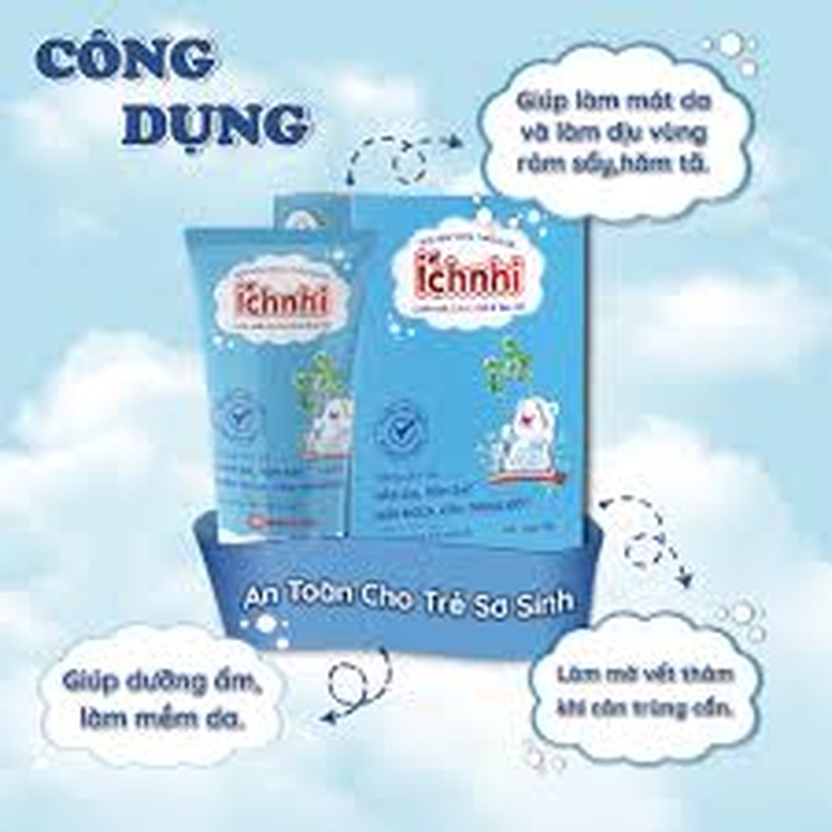 Kem hăm thảo dược tự nhiên Ích Nhi 30g  - mặt trái