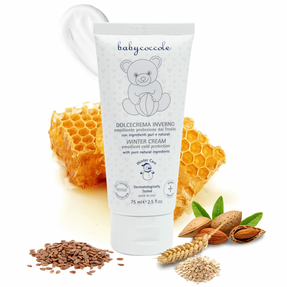 Kem nẻ và giữ ấm mùa đông Babycoccole 75g 0M+ - mặt trái