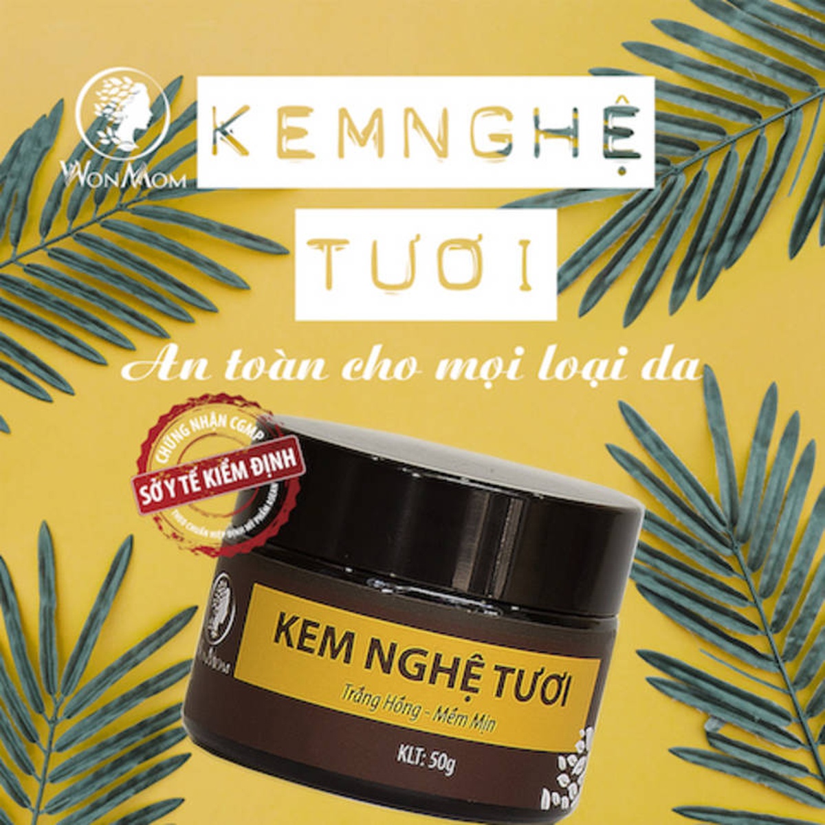 Kem nghệ tươi WonMom 50g M006 - mặt trái