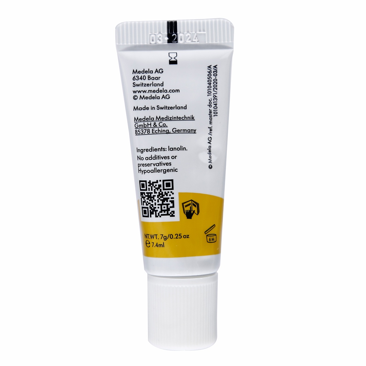 Kem trị nứt đầu ti và chống nẻ da trẻ em Medela 7gram - mặt sau