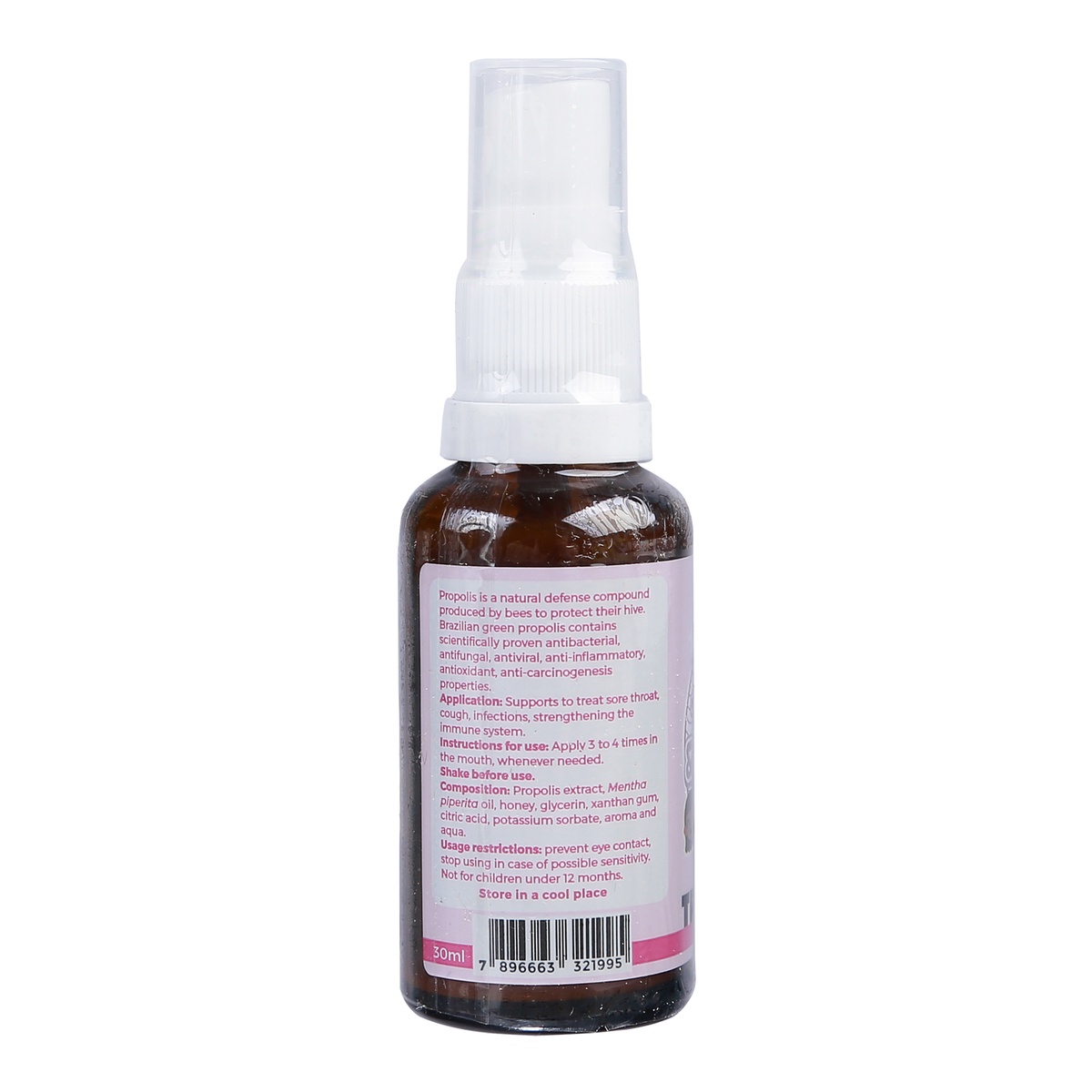 Keo ong Tracybee vị trái cây trị viêm họng 30ml - góc nghiêng