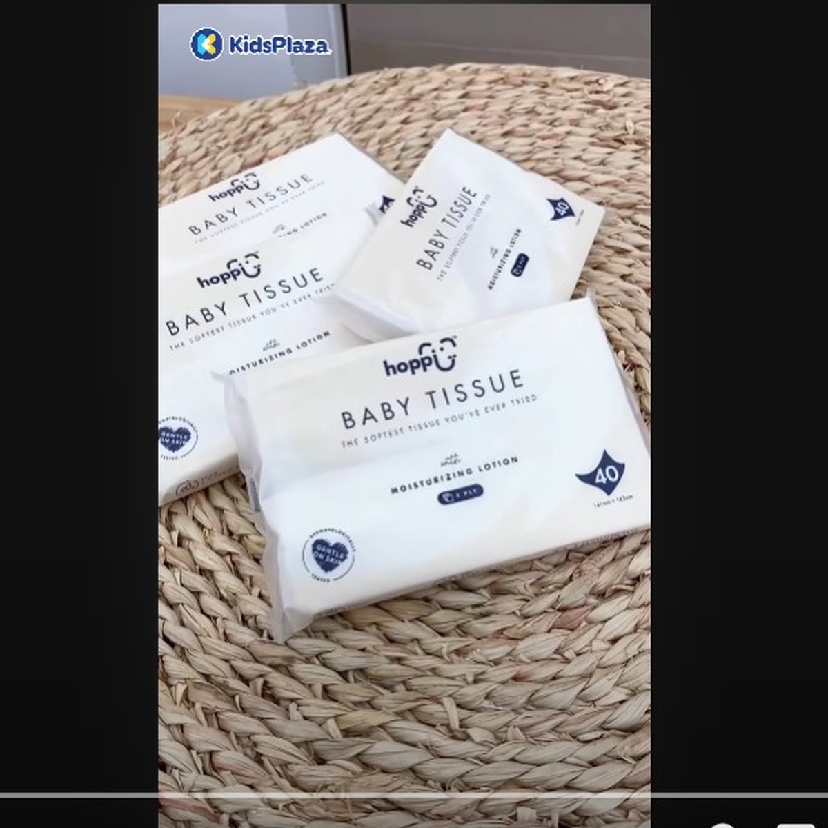 Khăn giấy Hoppi 3 lớp gói 40 tờ - video