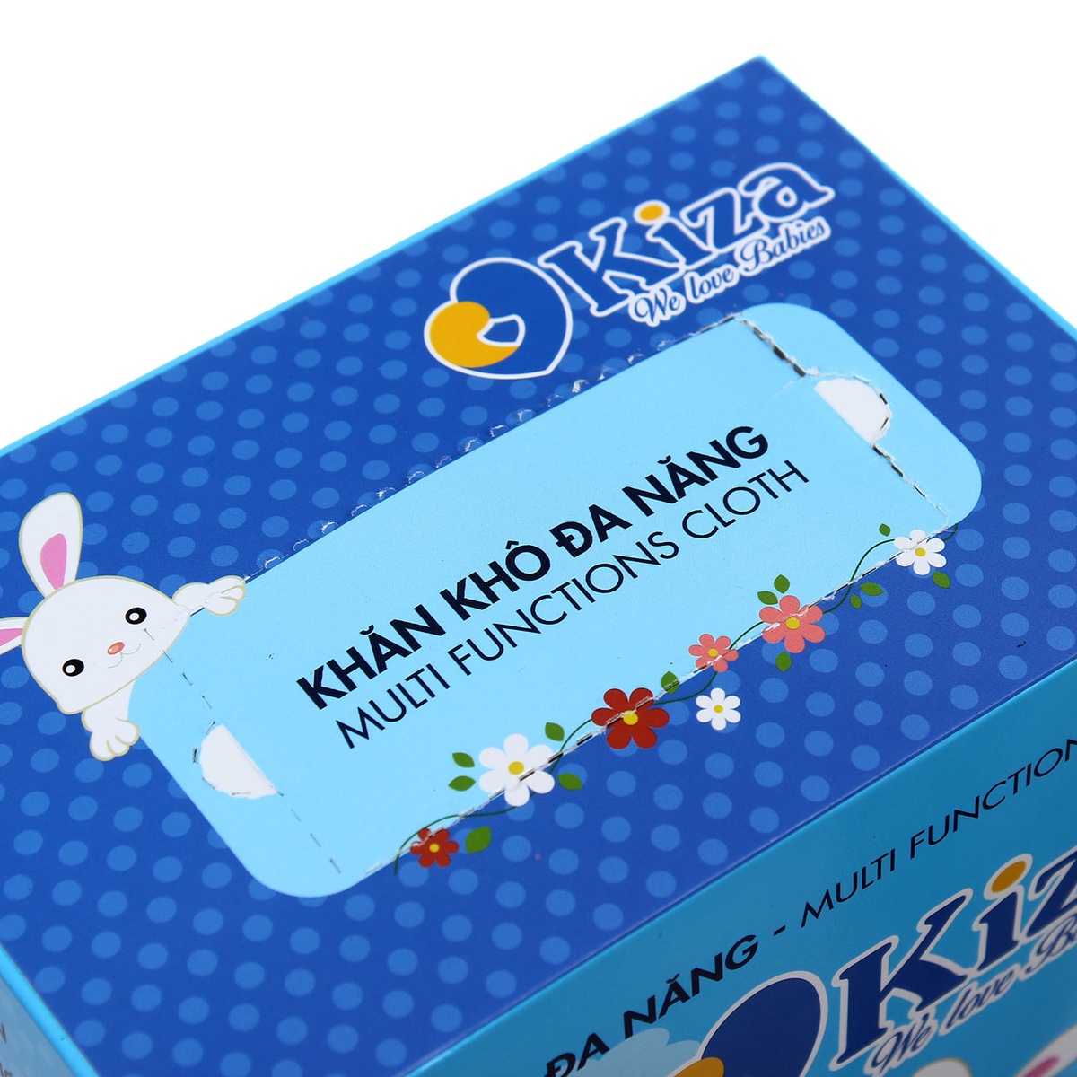 Khăn vải khô đa năng Kiza 180pcs - mặt phải