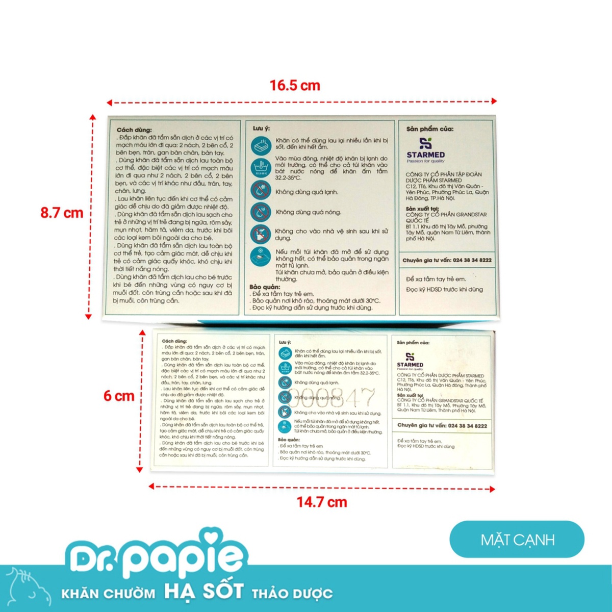 Khăn hạ sốt Dr Papie 3M+  - hình 11