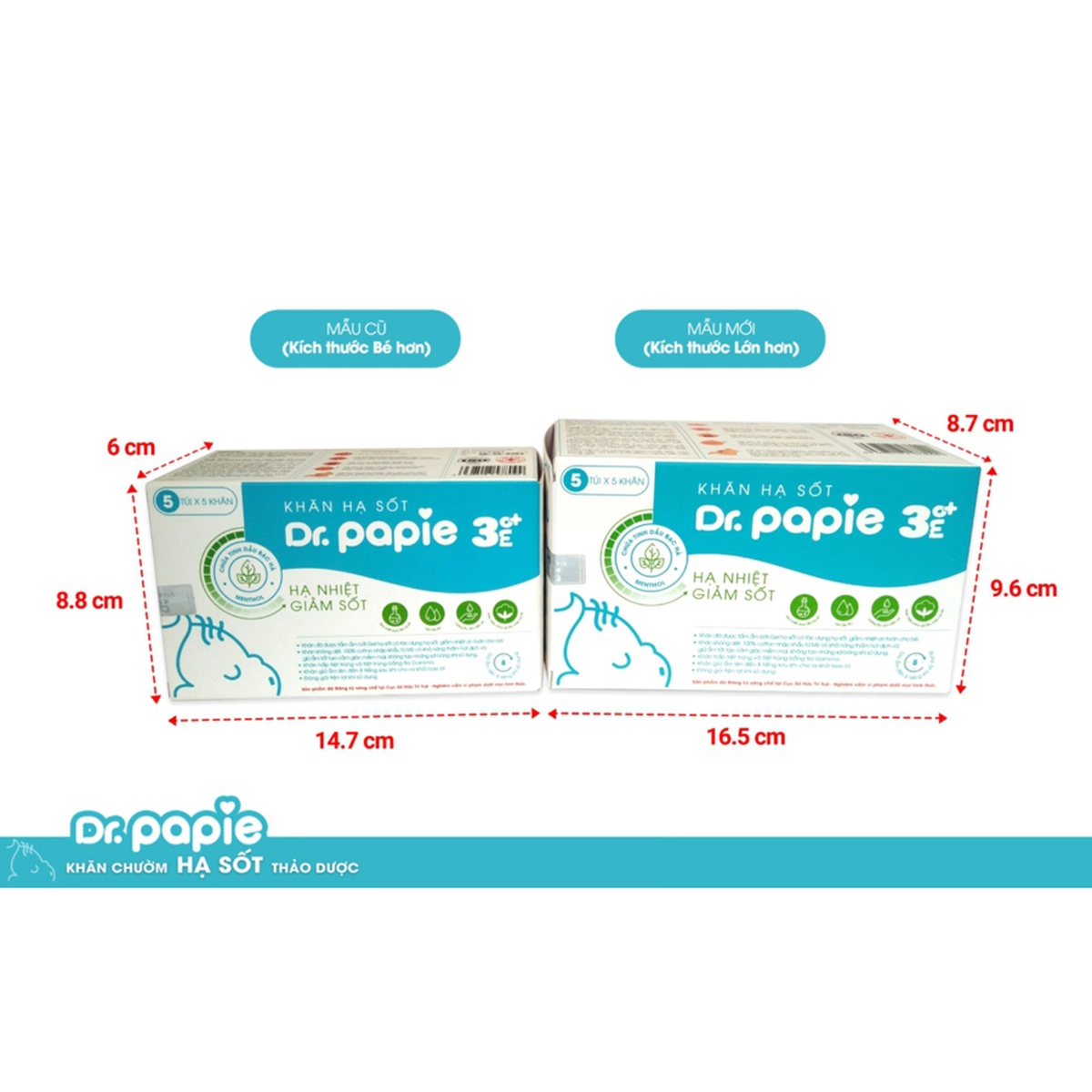 Khăn hạ sốt Dr Papie 3M+  - hình 9
