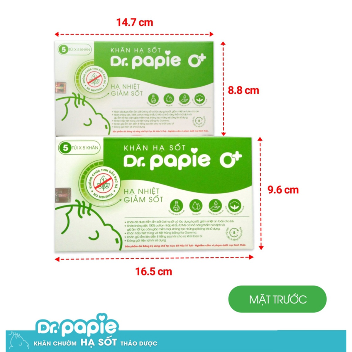 Khăn hạ sốt Dr Papie 0+ - hình 8