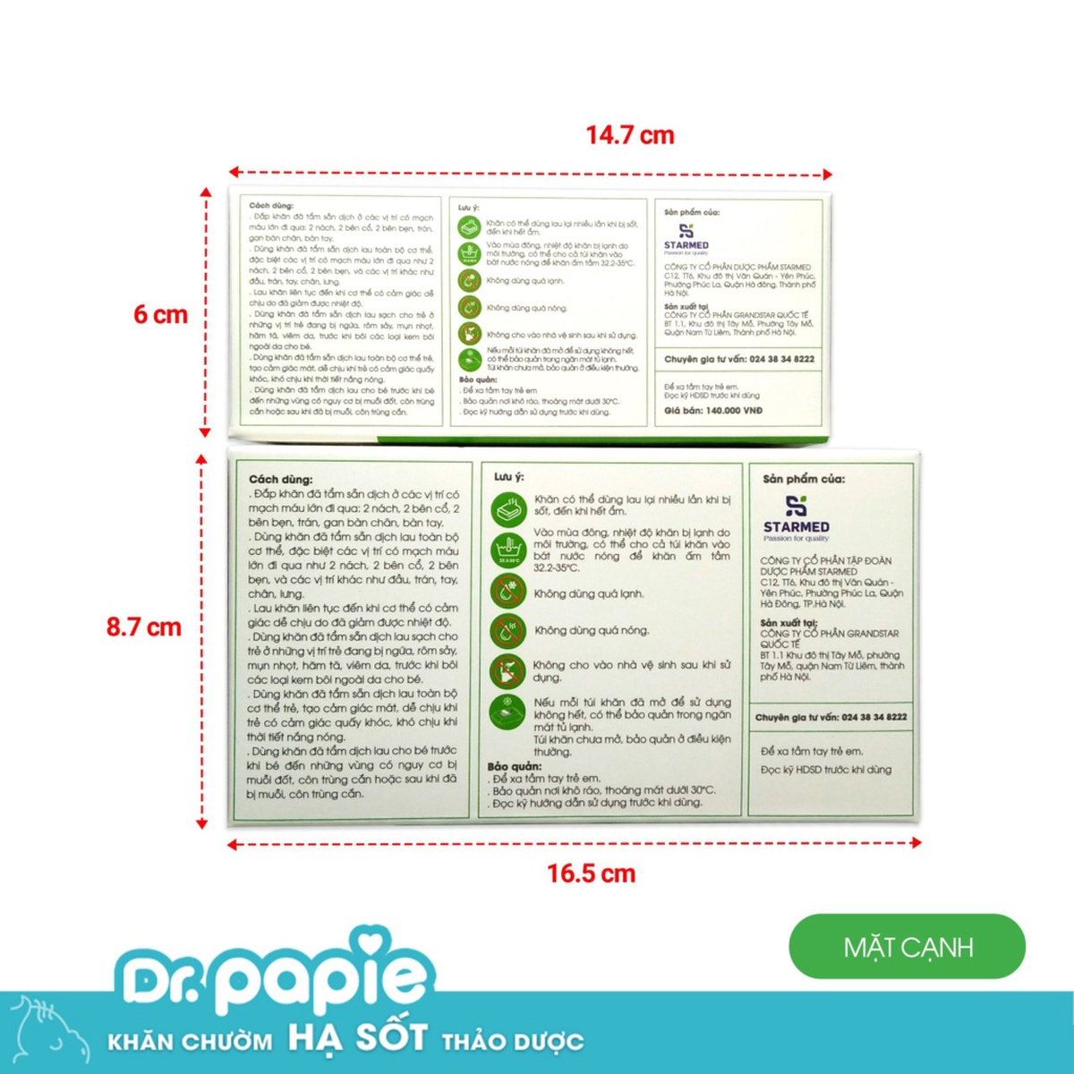 Khăn hạ sốt Dr Papie 0+ - hình 10