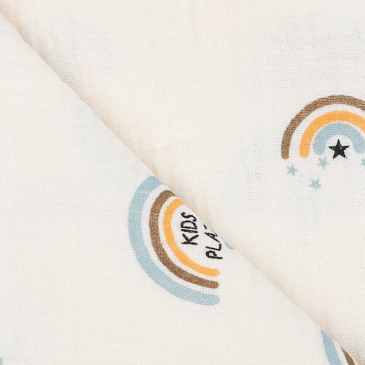 Khăn tắm cho bé KidsPlaza Muslin cầu vòng PG23 - mặt trái