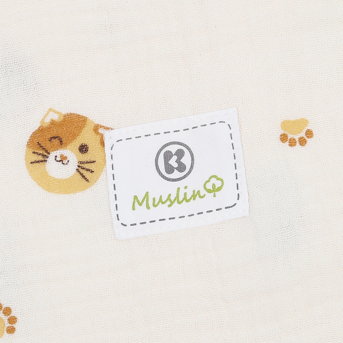 Khăn tắm KidsPlaza Muslin mèo PG23 - mặt trái