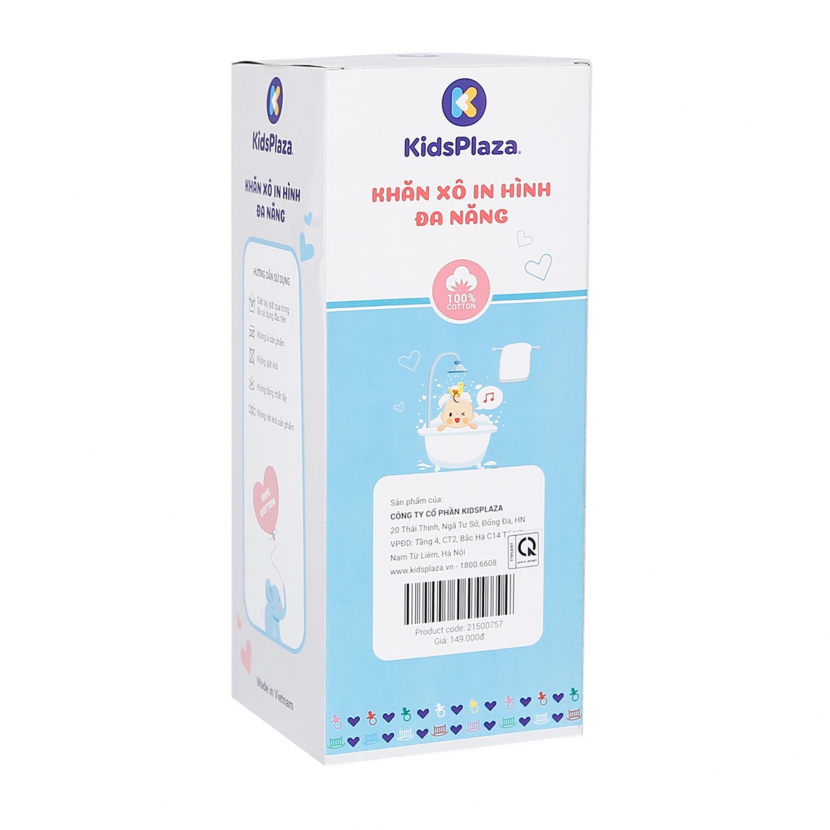 Khăn tắm xô KidsPlaza in hình 4 Lớp TM20 (90x90) - hình 11