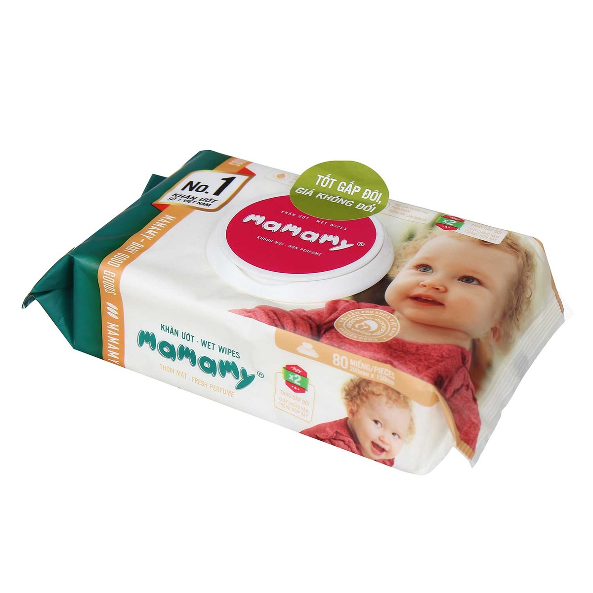 Khăn ướt Mamamy 80 miếng (có nắp) - mặt trái