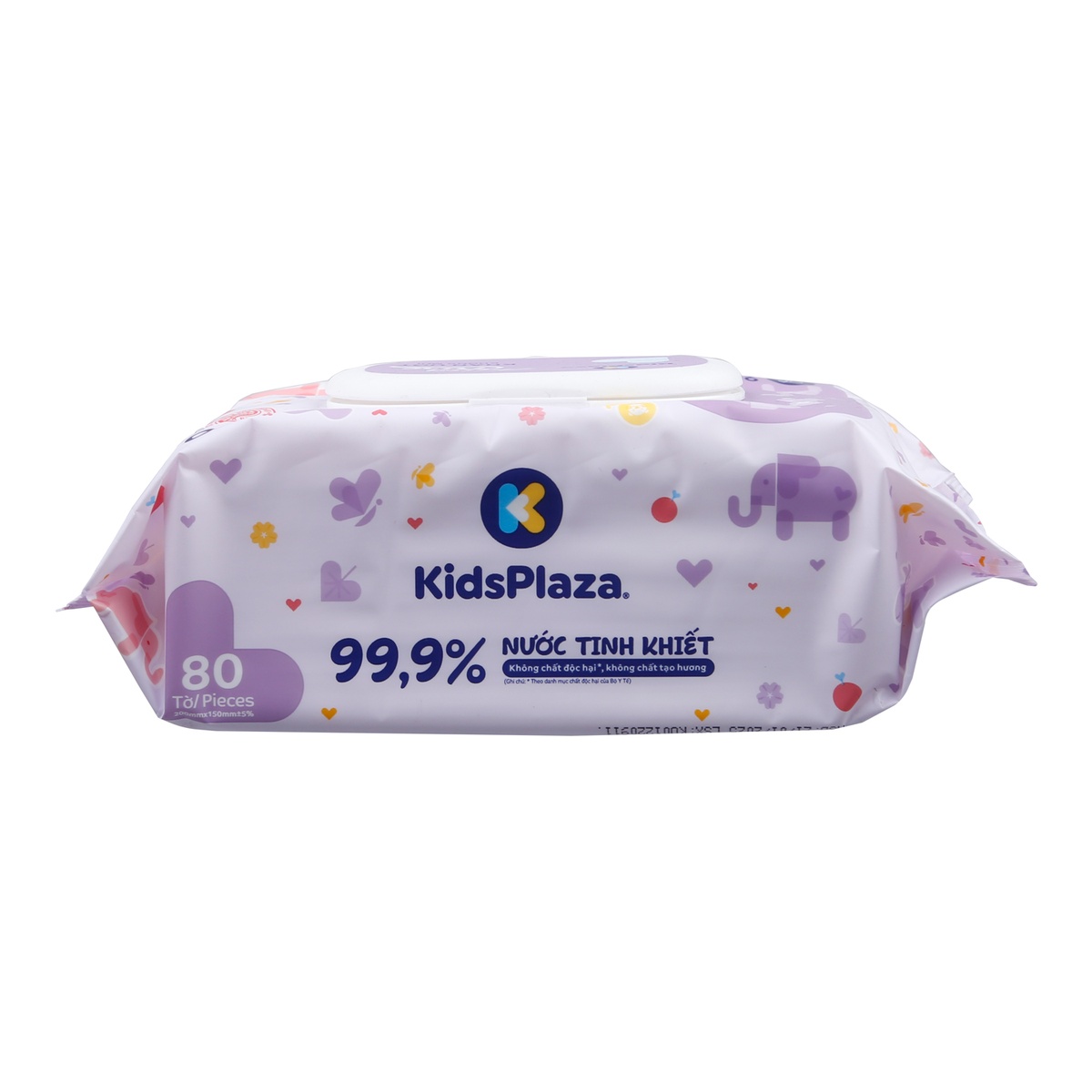 Khăn ướt tinh khiết KidsPlaza 80 tờ - góc nghiêng