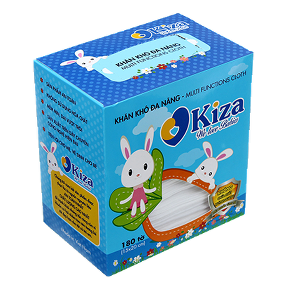 Khăn vải khô đa năng Kiza 180pcs - hình 6