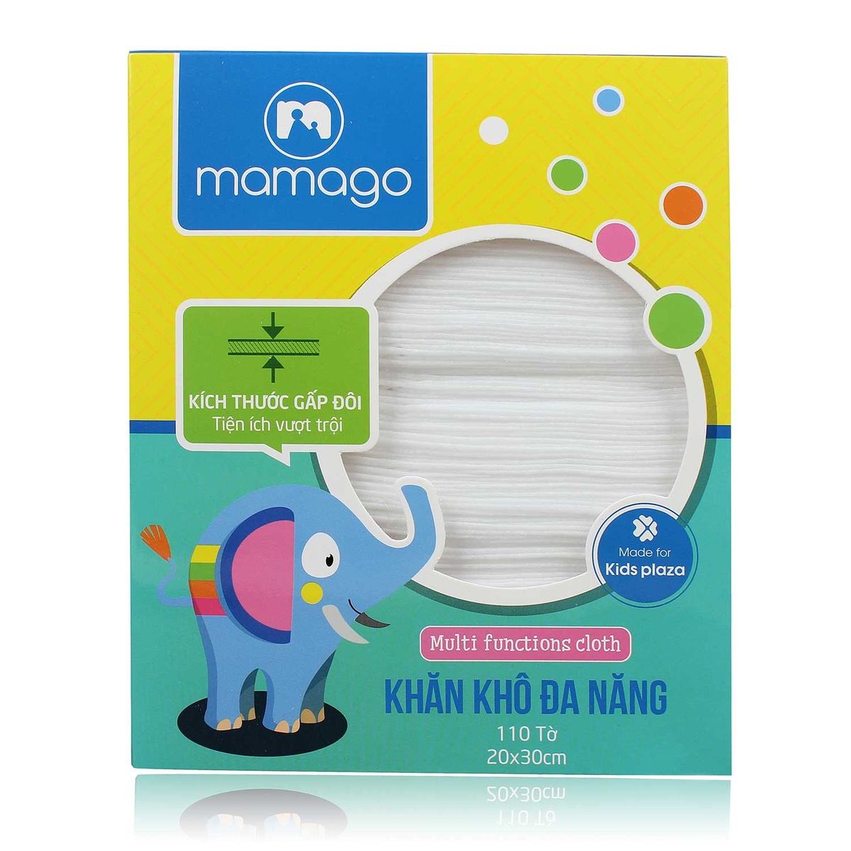 Khăn vải khô đa năng Mamago 110pcs - mặt phải