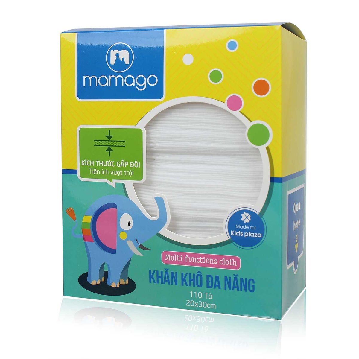 Khăn vải khô đa năng Mamago 110pcs - mặt sau