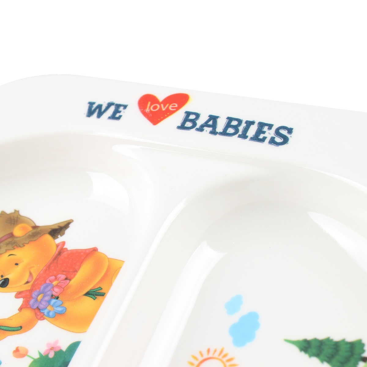 Khay ăn dặm 3 ngăn Kidsplaza BT002 (170g) - mặt phải