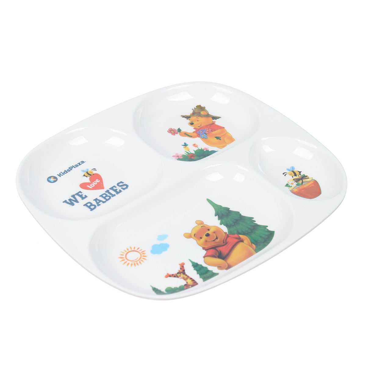 Khay ăn dặm 4 ngăn Kidsplaza BT001 (238g) - mặt trái