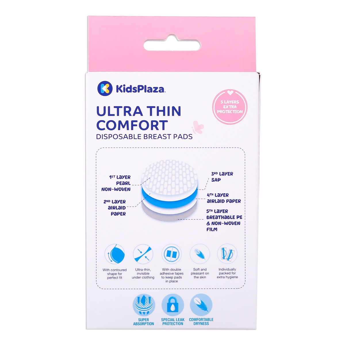 Miếng lót thấm sữa KidsPlaza Ultra-Thin Comfort (30 Pcs) - góc nghiêng