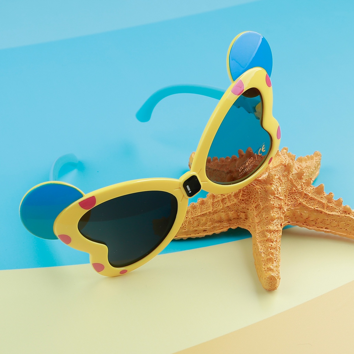 Kính thời trang gọng dẻo KidsPlaza 8264 C43 Yellow - mặt trái