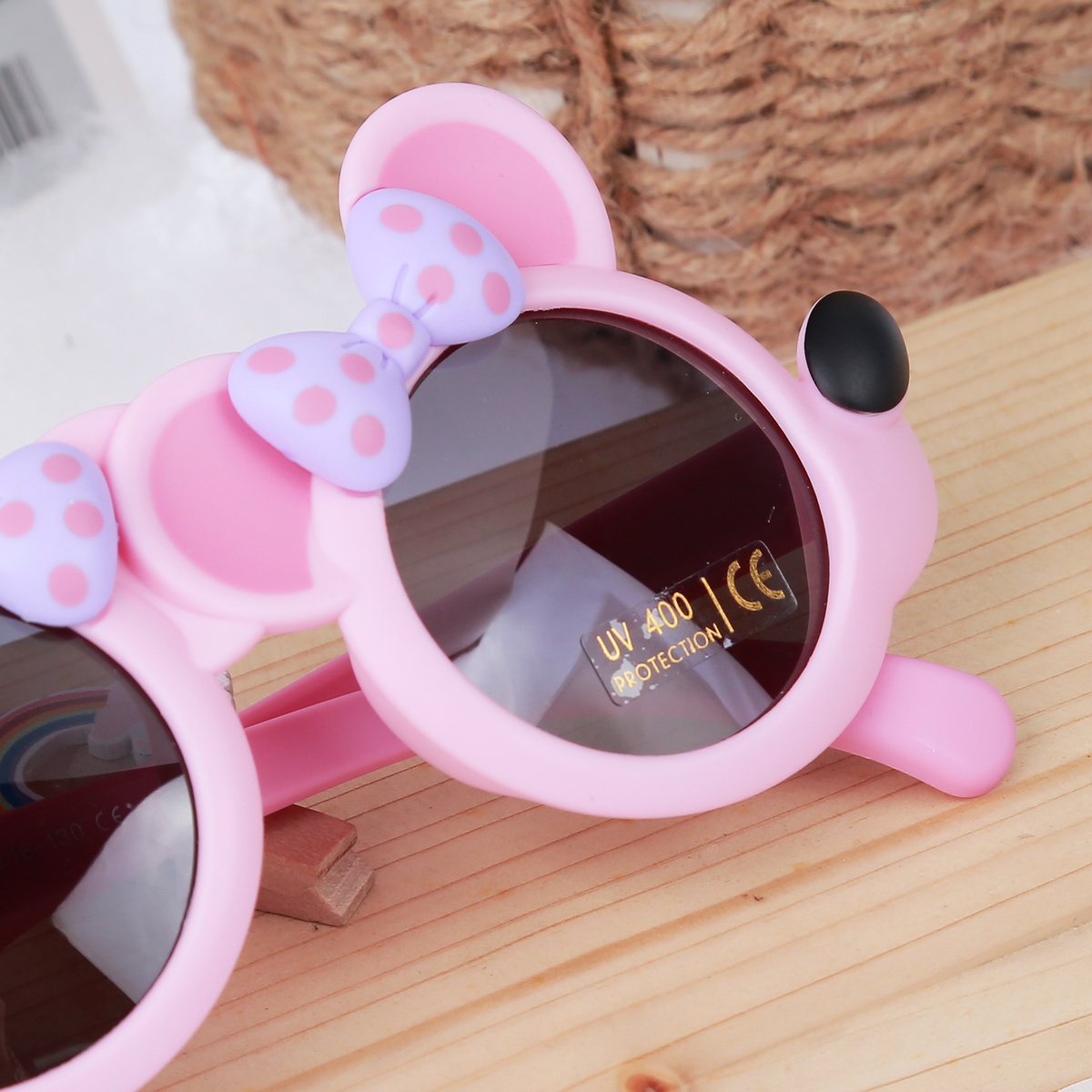 Kính thời trang gọng dẻo KidsPlaza 2023 22105 C6 hồng - mặt trái