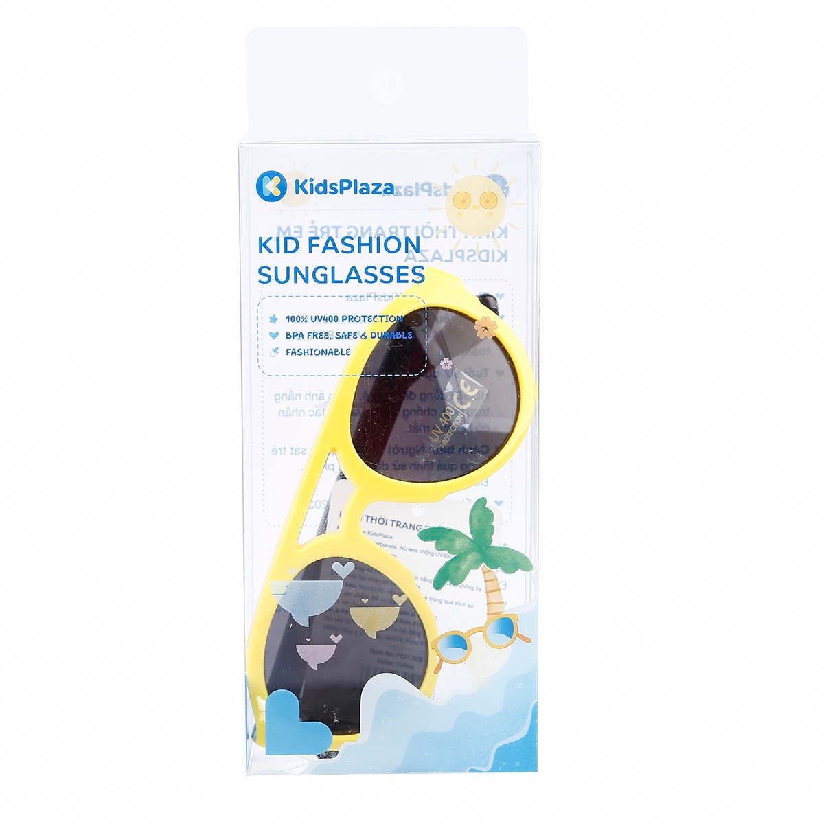 Kính thời trang KidsPlaza Classic PK21-008 Yellow - góc nghiêng