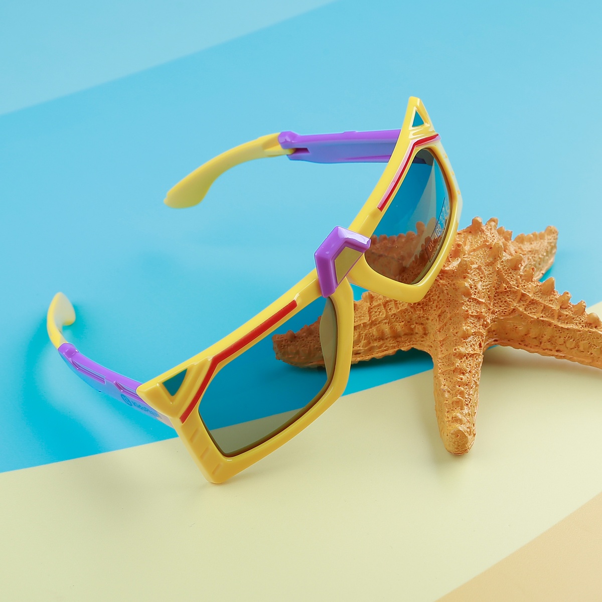 Kính thời trang KidsPlaza gọng dẻo 880 C10 Yellow  - mặt trái