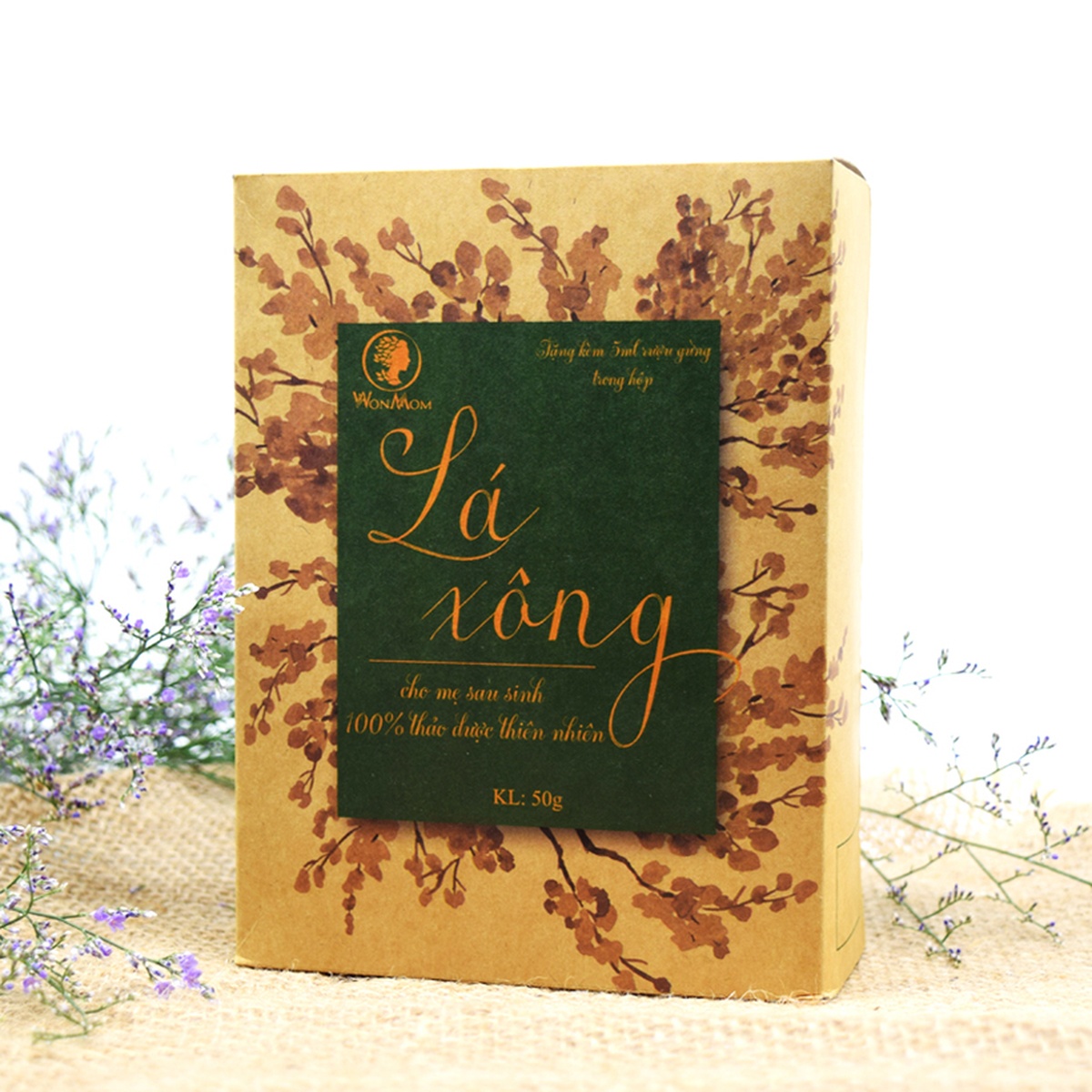 Lá xông cho mẹ sau sinh Wonmom T010 50g - mặt sau