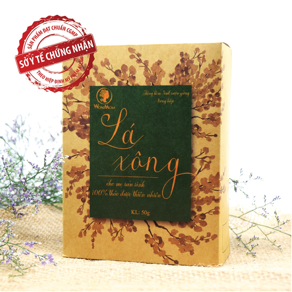 Lá xông cho mẹ sau sinh Wonmom T010 50g - mặt trái