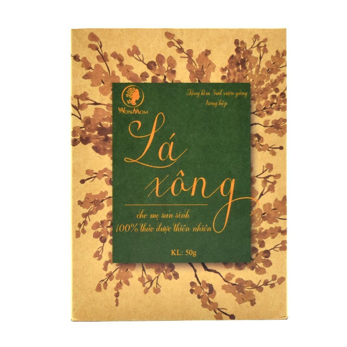 Lá xông cho mẹ sau sinh Wonmom T010 50g - mặt phải