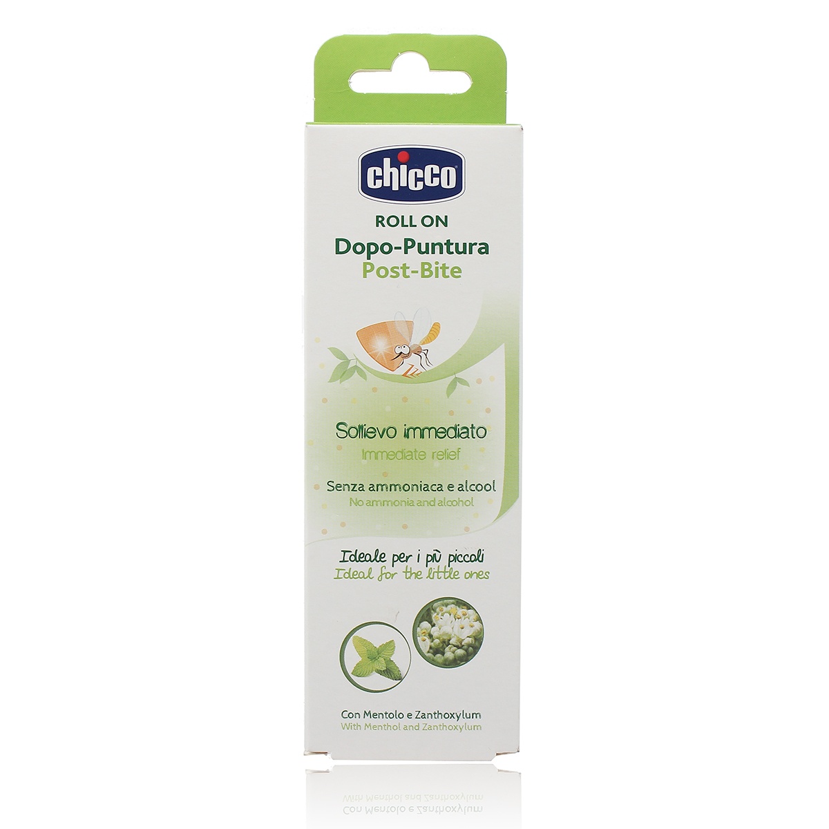 Lăn bôi vết muỗi đốt, côn trùng cắn Chicco  - mặt trái