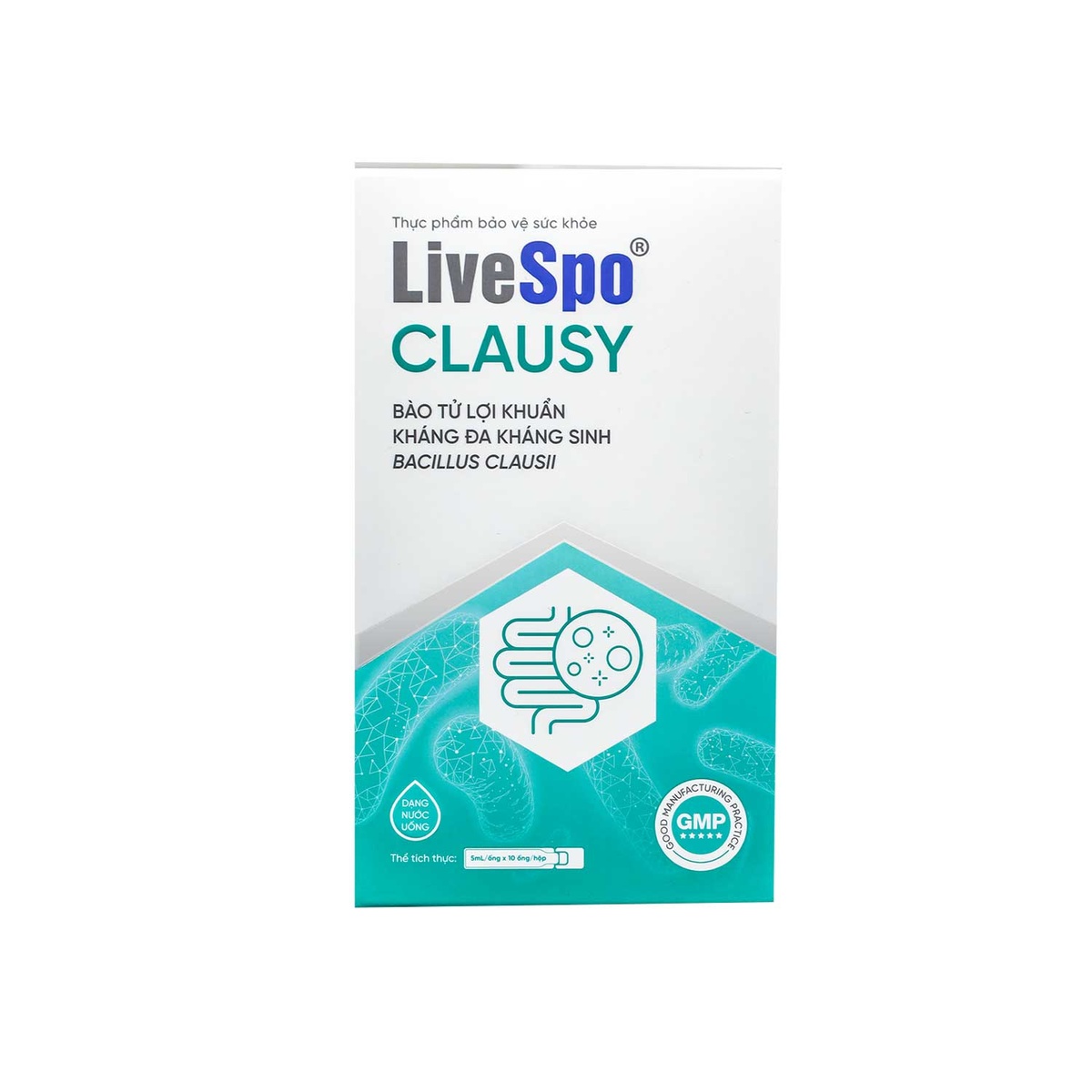 Thực phẩm bảo vệ sức khỏe LiveSpo CLAUSY 10*5ml - mặt trái
