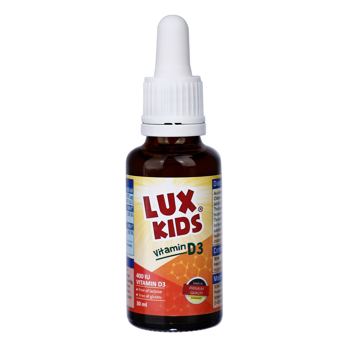LUXKIDS - Vitamin D3 30ml - mặt phải
