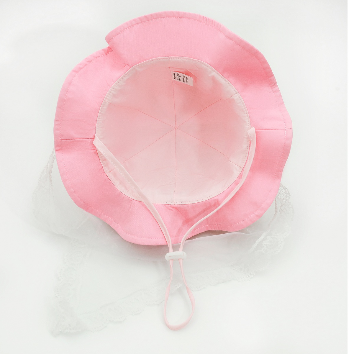 Mũ vành bé gái KidsPlaza phủ voan thêu Cá Voi DN21 - mặt sau