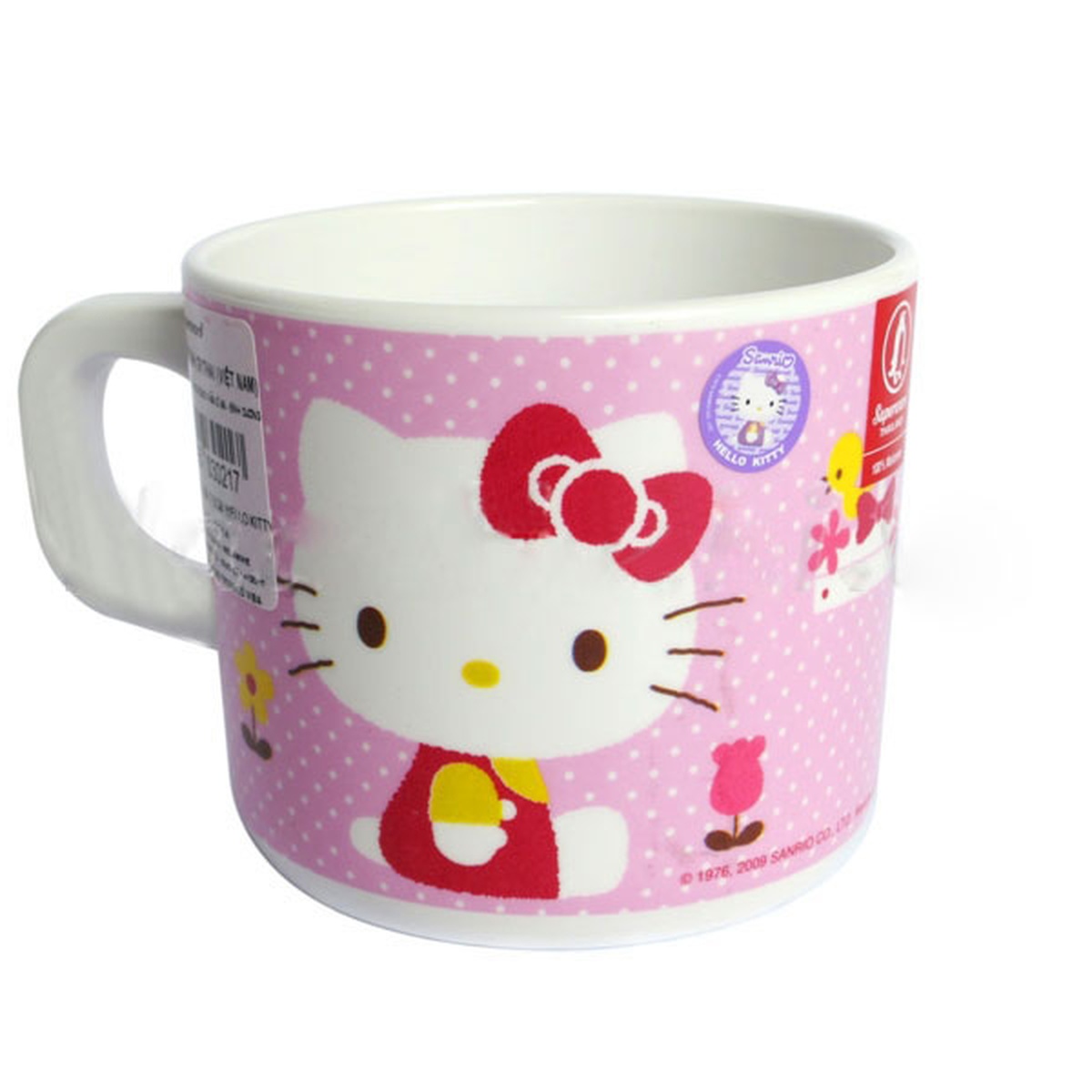 Ly có tay cầm (Hello Kitty) - mặt trái