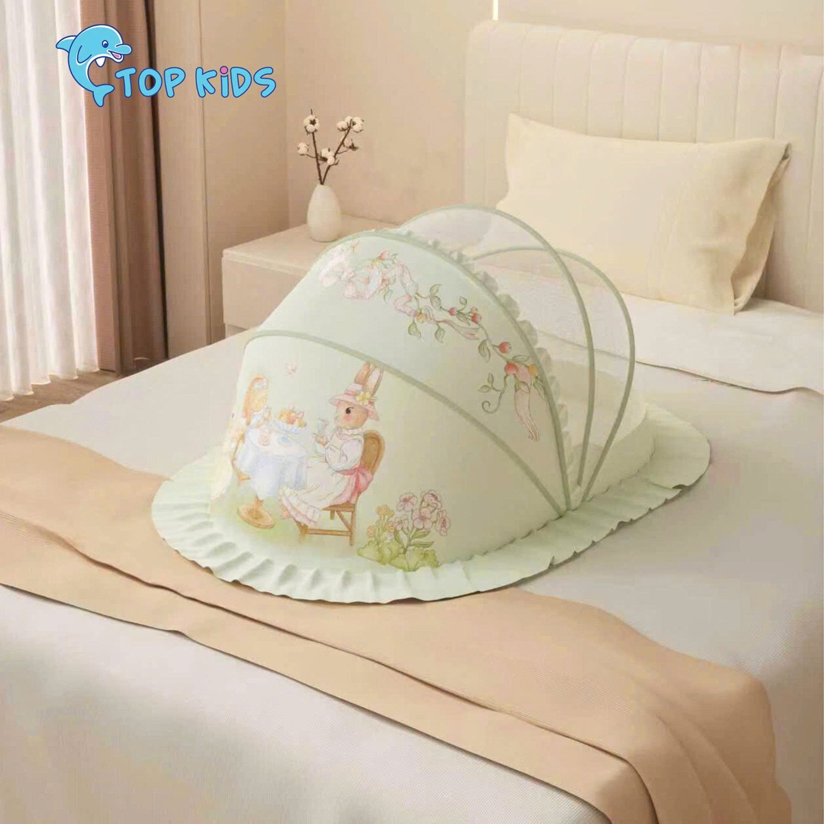 Màn chụp bé gái hình in ngộ nghĩnh AC22 (Mẫu ngẫu nhiên) - mặt phải