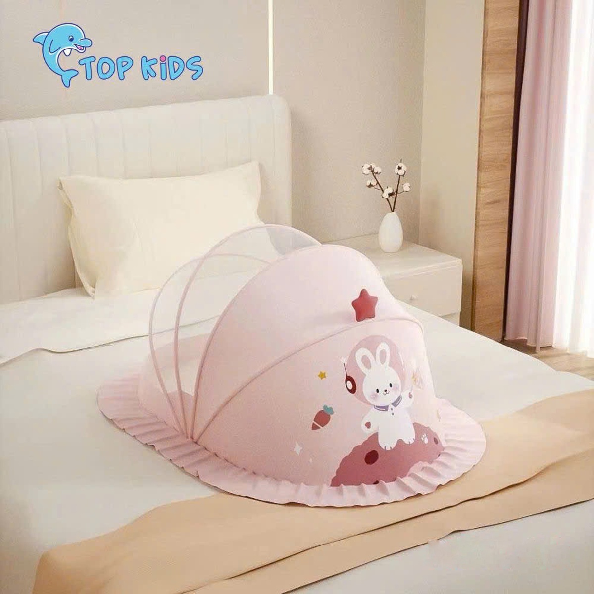 Màn chụp bé gái hình in ngộ nghĩnh AC22 (Mẫu ngẫu nhiên) - góc nghiêng
