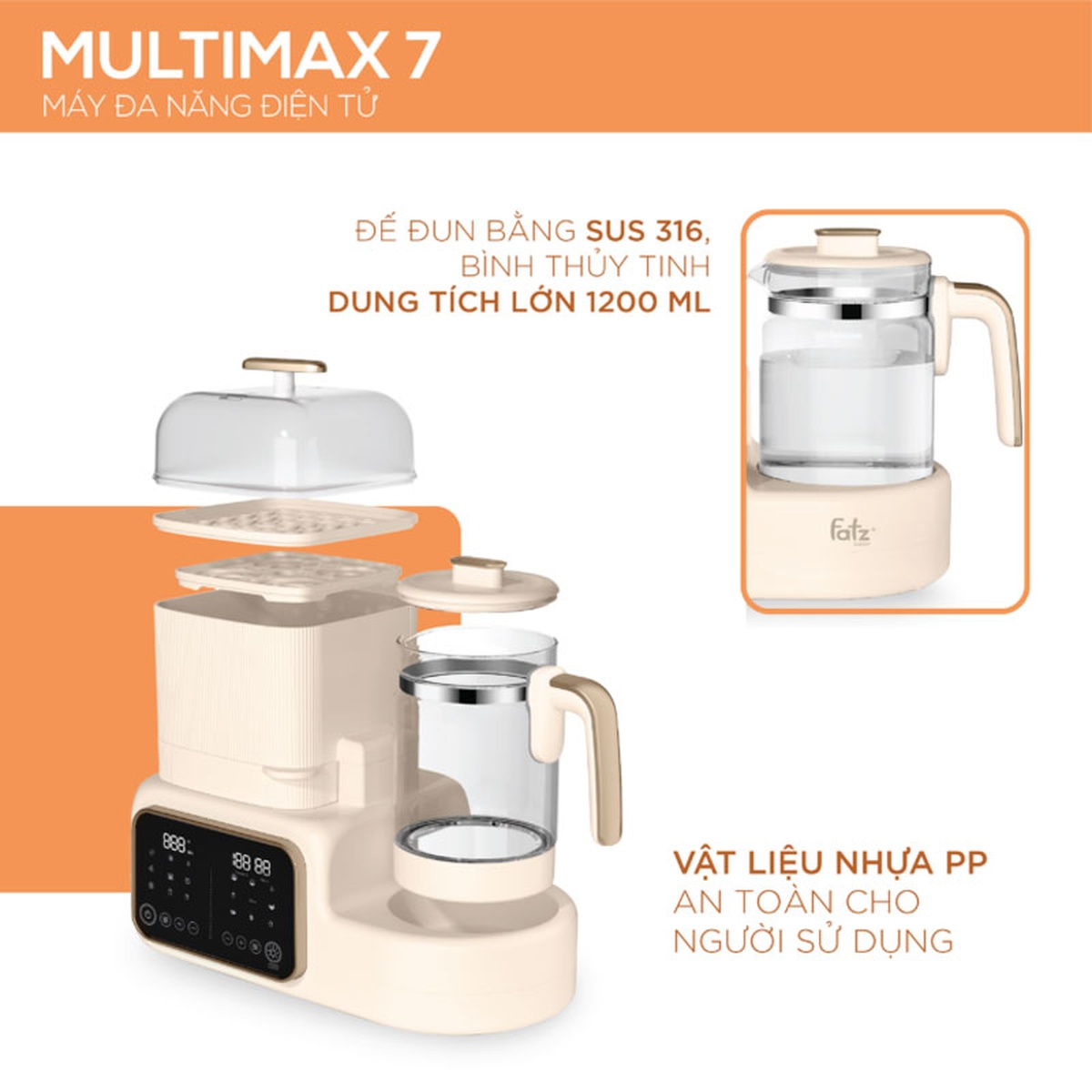 Máy đa năng điện tử 5in1 Fatzbaby Multimax 7 FB9302TN - mặt sau