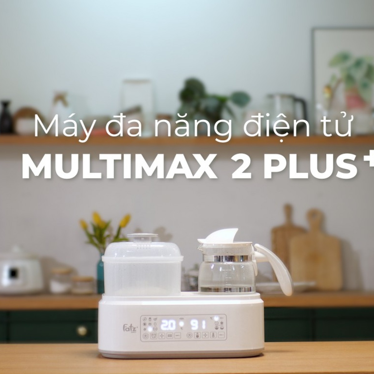 Máy đa năng điện tử tiệt trùng, hâm sữa, nấu cháo, đun nước Multimax 2 Plus FatzBaby FB9025SL - hình 10