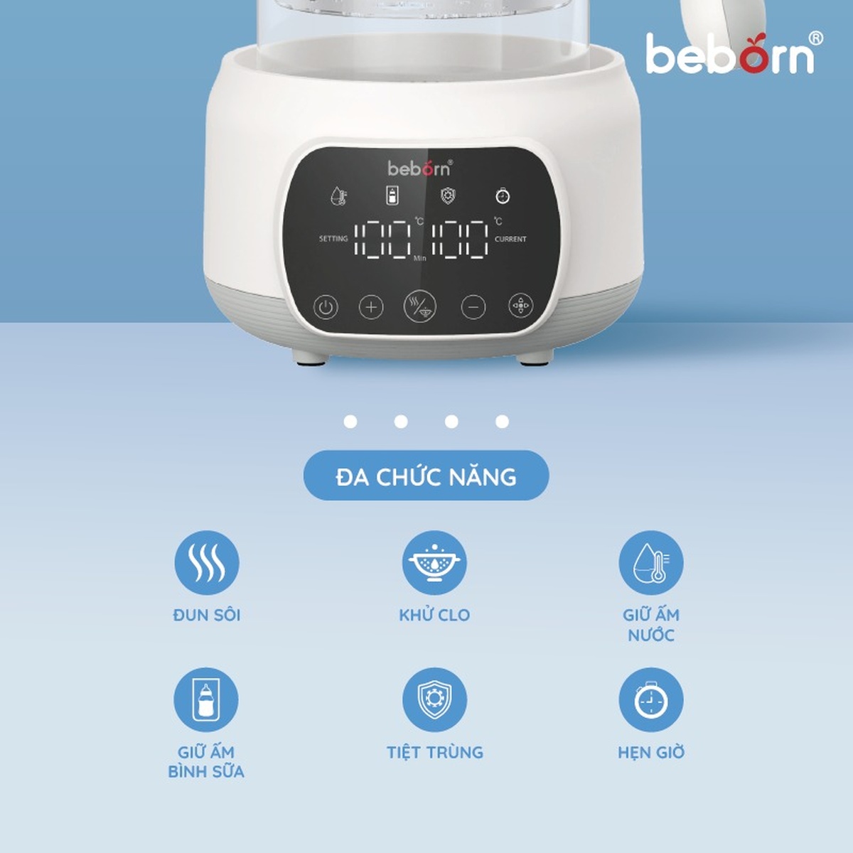Máy đun nước giữ nhiệt Beborn K05KB  - mặt phải